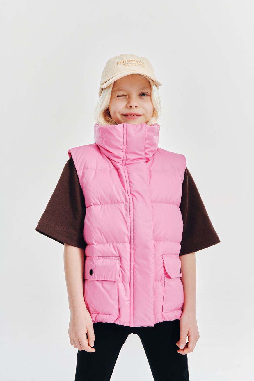 Puchowy bezrękawnik Candy pink