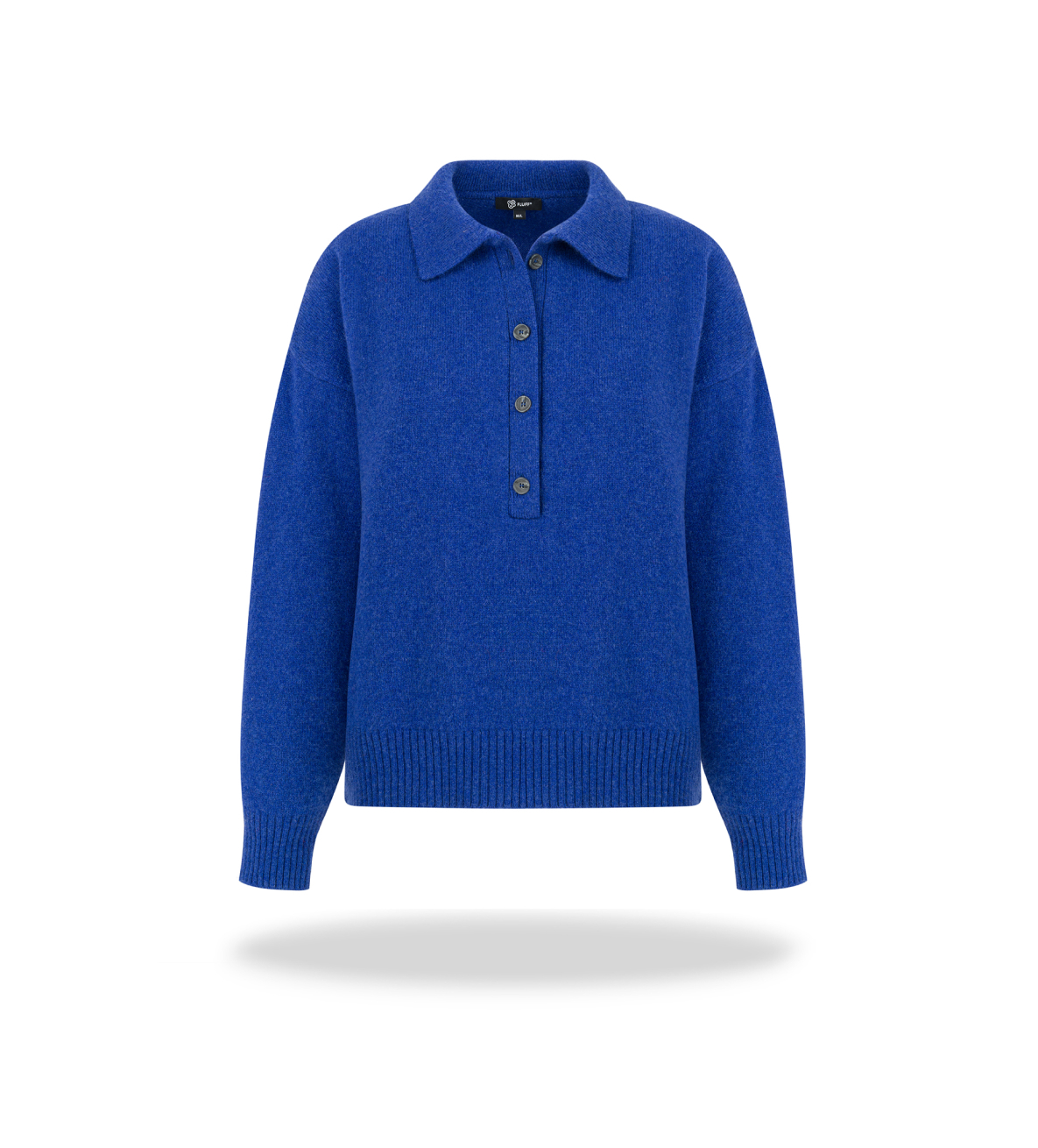 Sweter polo merino/kaszmir Ink blue