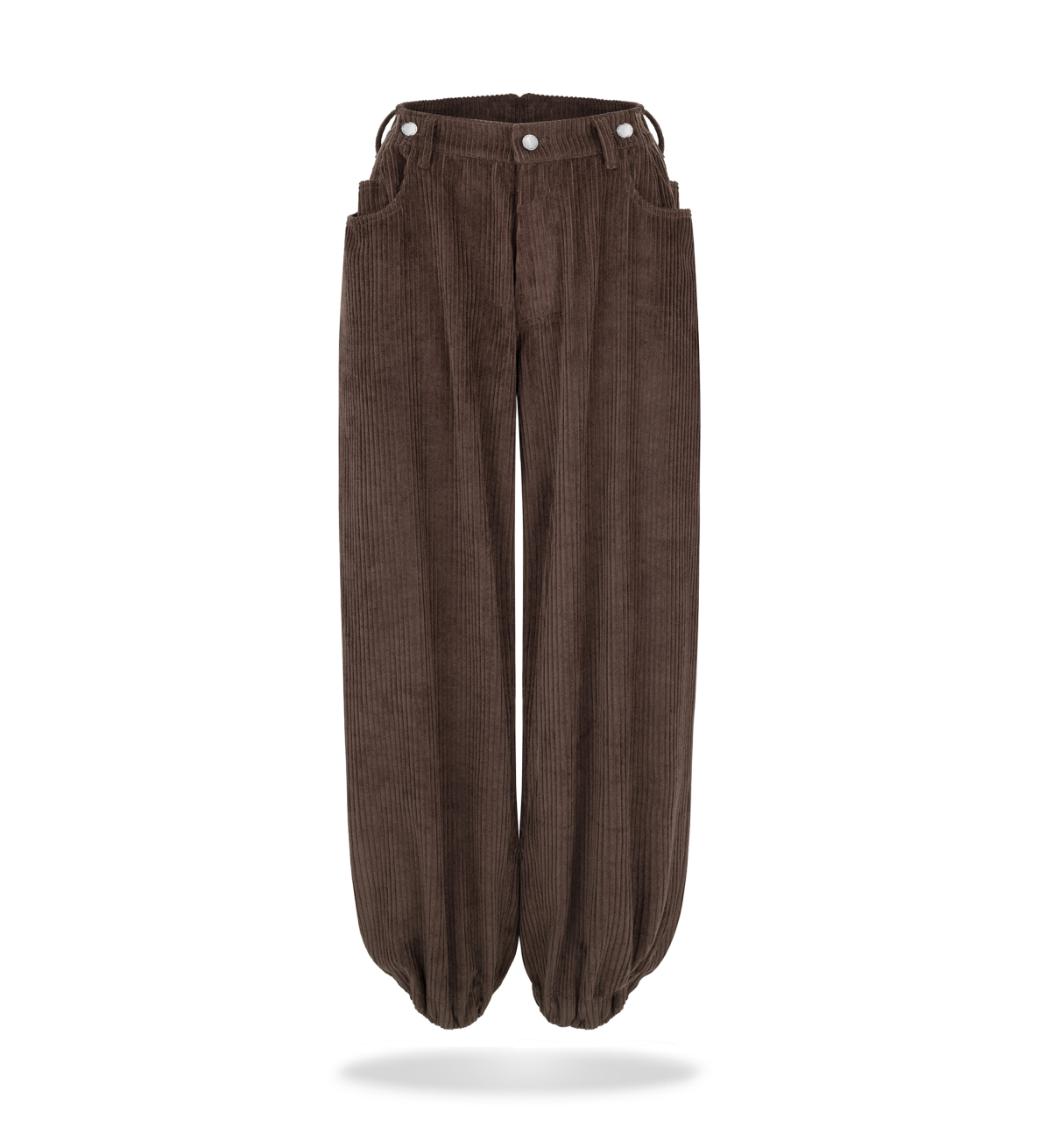 Bawełniane spodnie sztruksowe Brown