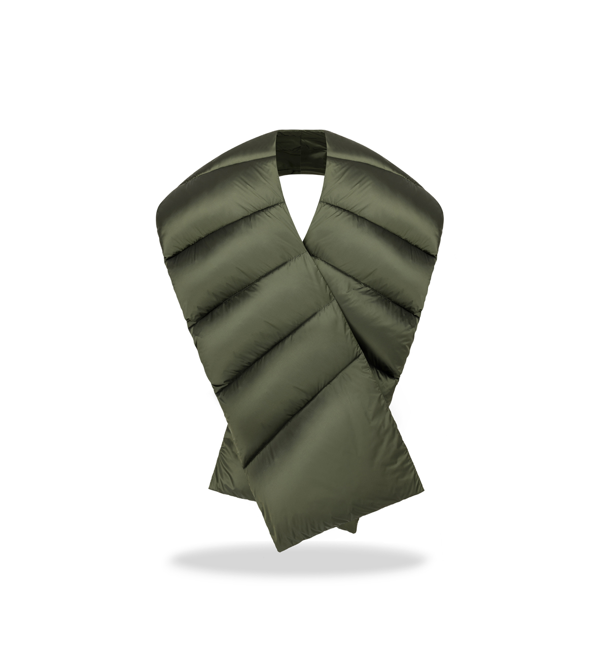 Puchowy szal 2w1 Dark green