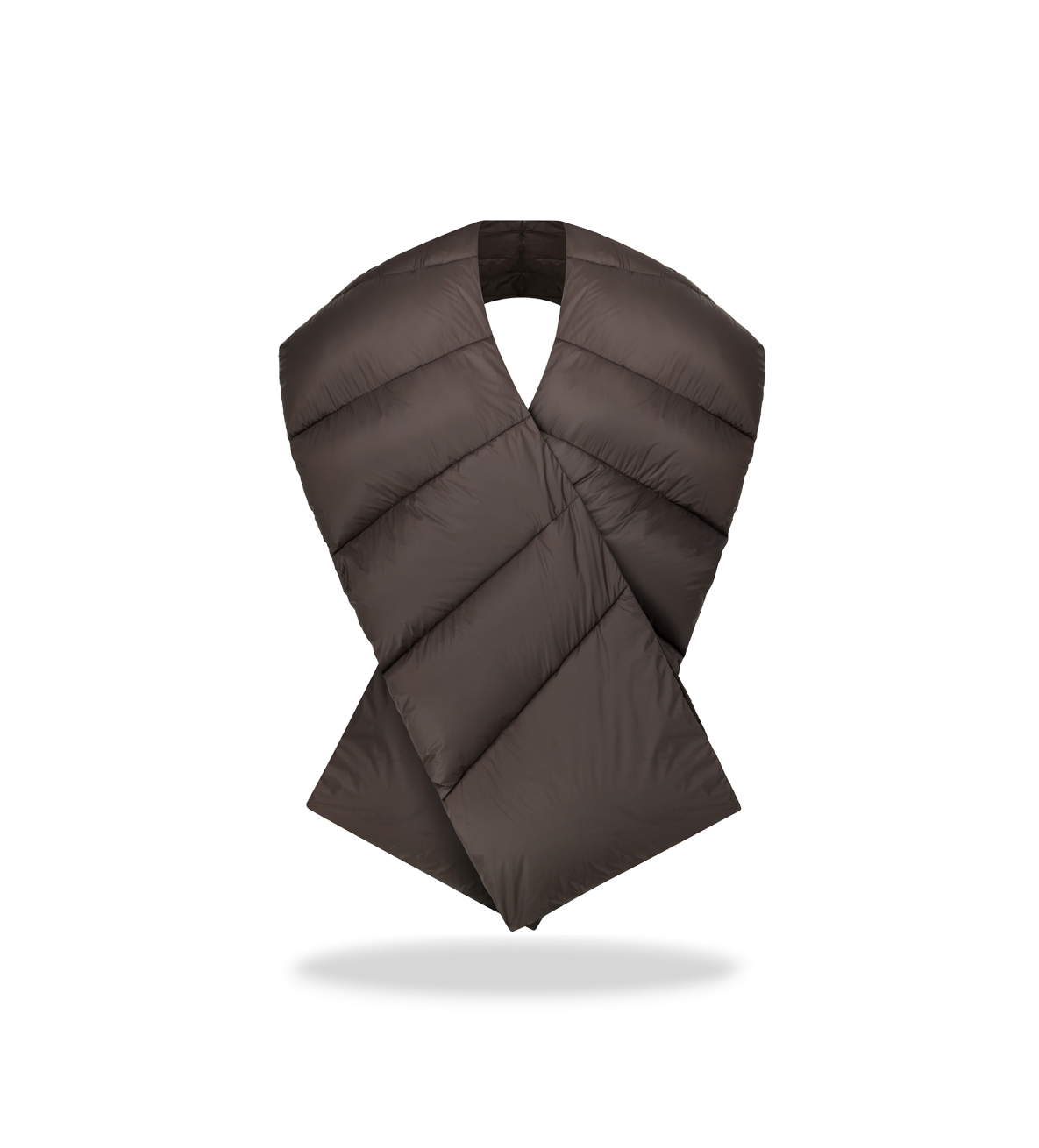 Puchowy szal 2w1 Brown