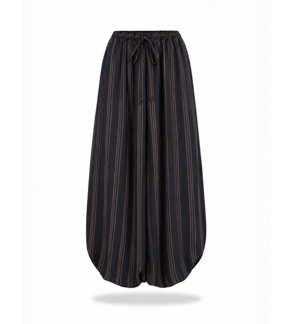 Alladynki w paski Burgundy